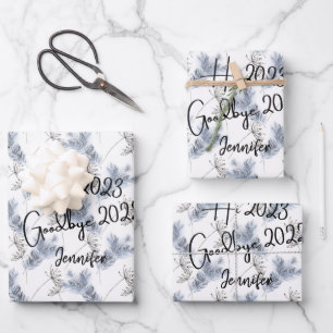 Hi 2023 Goodbye 2022 Wrapping Paper Sheets