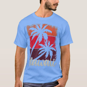 HI Aloha Summer Tropical Beach Palm Trees Retro Ha T-Shirt