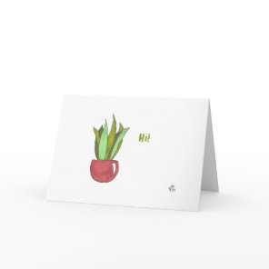Hi - Cactus Card
