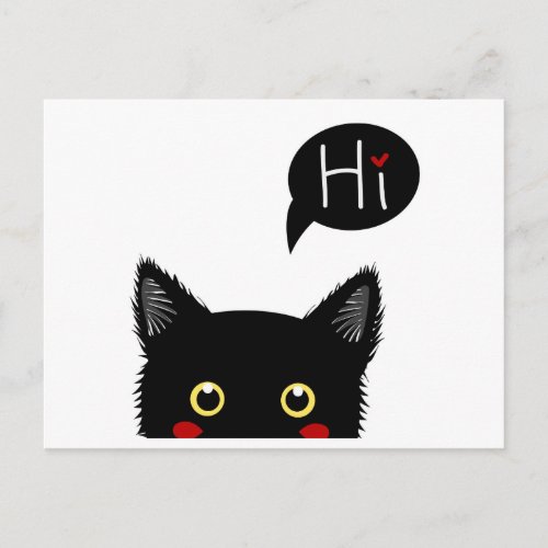 Hi Cat Postcard