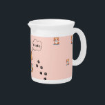 Hi Cutie – Kawaii Cat Pitcher for Cozy Kitchens<br><div class="desc">Bring a little “aww” to your serving moments with this charming porcelain pitcher featuring a blushing kitten and playful paw prints. With a soft pastel background and a “Hi cutie” bubble, this design is perfect for cat lovers, aesthetic kitchens, and anyone who enjoys adorable details in everyday life. Ideal for:...</div>