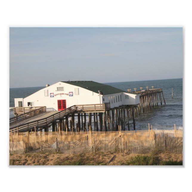 Hi-def photo Kitty Hawk Pier, NC, Outerbanks Print (Front)