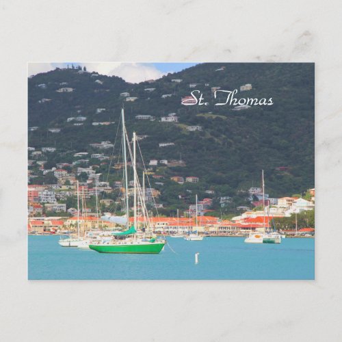 Hi def photography of St Thomas Boats Postcard