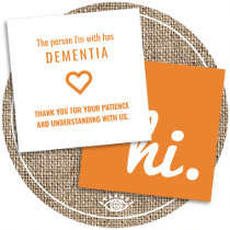 hi dementia and alzheimers patience hand out cards