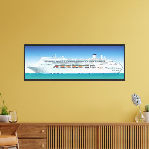 Hi-detailed cruise ship canvas print