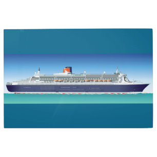 Hi-detailed cruise ship metal print