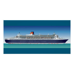 Hi-detailed cruise ship poster