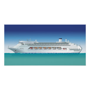 Hi-detailed cruise ship poster