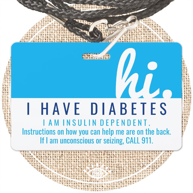 hi diabetes emergency id pvc badge (Creator Uploaded)