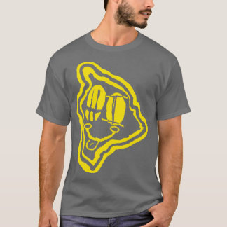 HI Eyes Hawaii Grunge Smiling Face Yellow T-Shirt