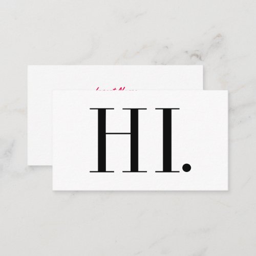 Hi Fashion Chic Business Card