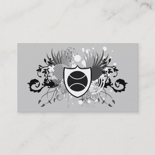 Customizable hi-fi argyle tennis business cards