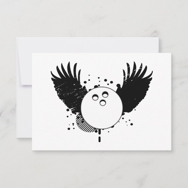 hi-fi bowling ball invitation (Front)