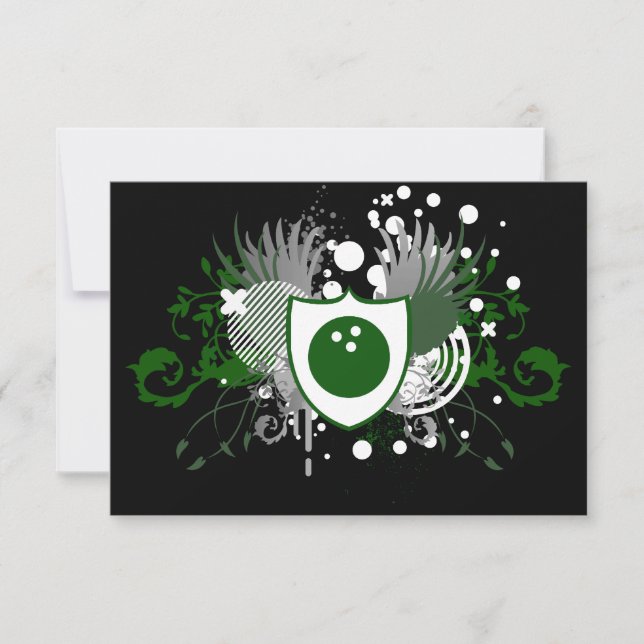 hi-fi bowling crest invitation (Front)