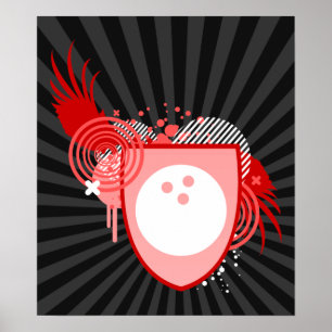 hi-fi bowling crest poster