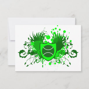 hi-fi crest tennis ball invitation