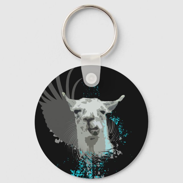 hi-fi llama. keychain (Front)