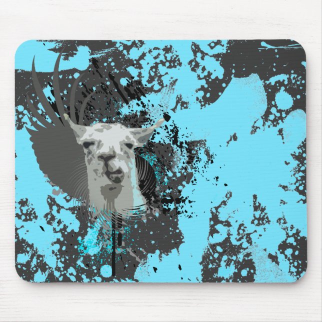 hi-fi llama. mouse pad (Front)