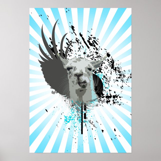 hi-fi llama. poster (Front)