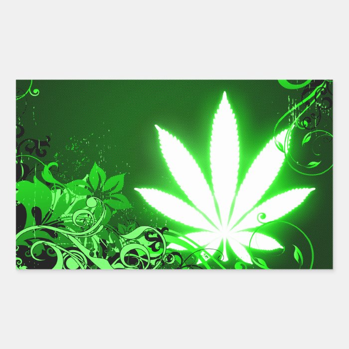 hi fi marijuana leaf sticker