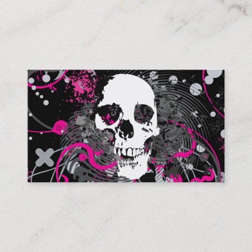 Customizable hi-fi skull business card template