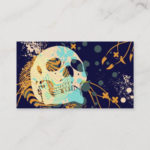 Customizable hi-fi skull business card templates