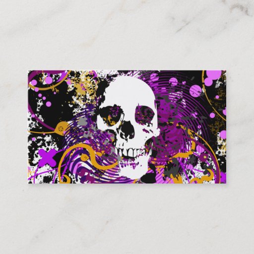 Customizable hi-fi skull business card templates