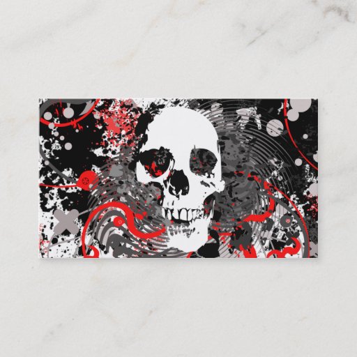 Customizable hi-fi skull business cards