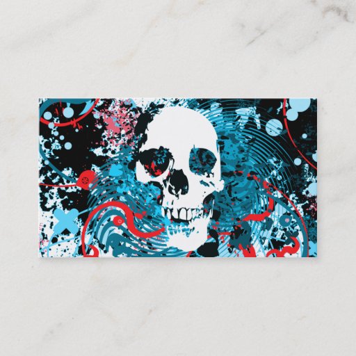 Customizable hi-fi skull business card