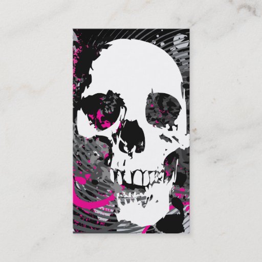 Customizable hi-fi skull business cards