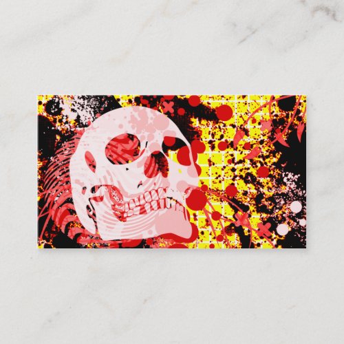 hi-fi skull business card template