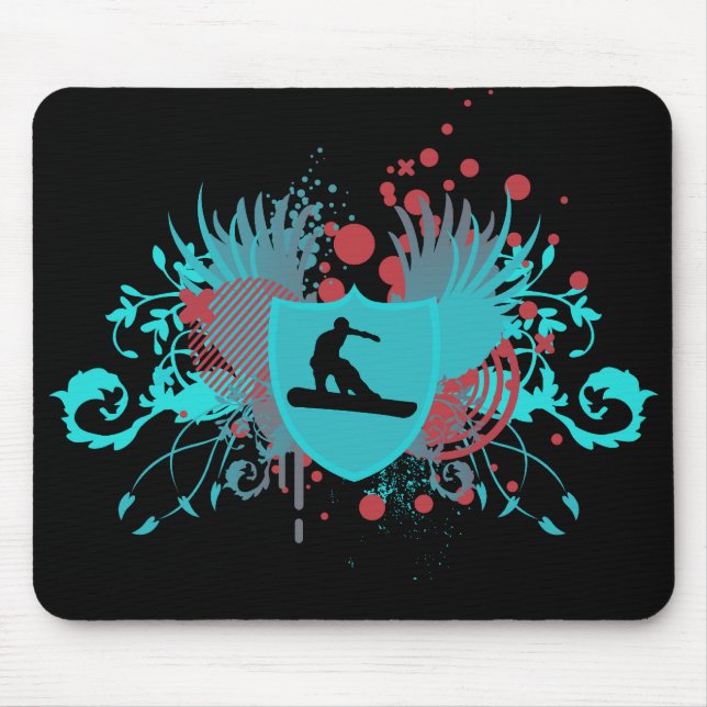 hi-fi snowboarding. mouse pad (Front)