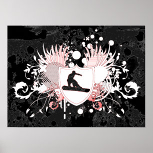 hi-fi snowboarding poster