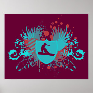hi-fi snowboarding poster