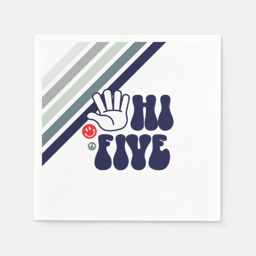 HI FIVE Retro stripe Napkins