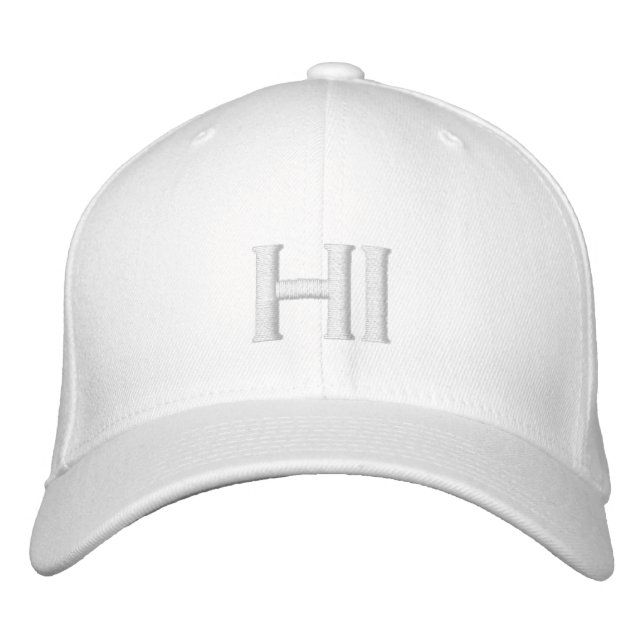 HI for Hawaii Cusom Embroidered Baseball Cap (Front)