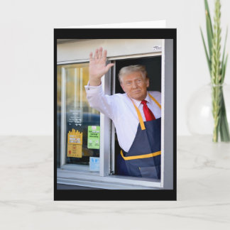 Hi Get Your Burger Donald Trump Cooks Fries Worker Card