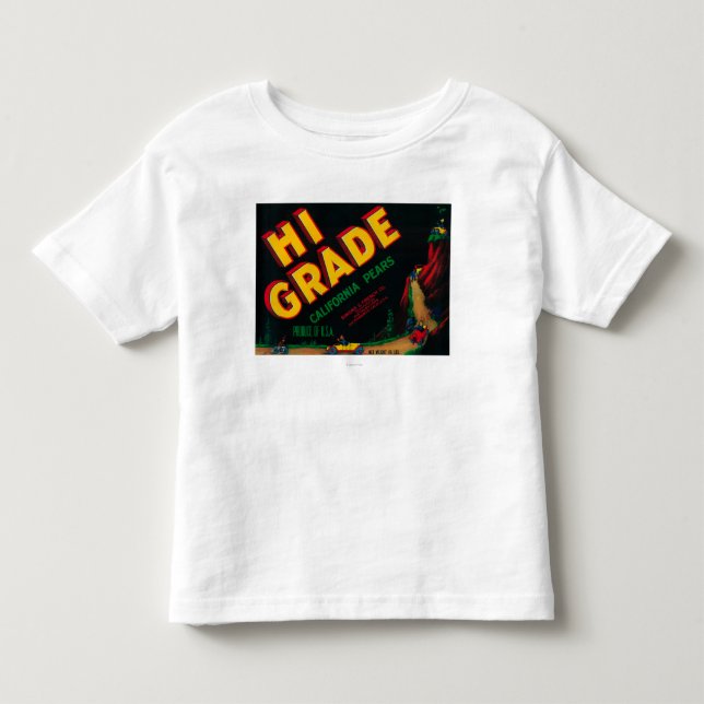 Hi Grade Pear Crate Label Toddler T-shirt (Front)