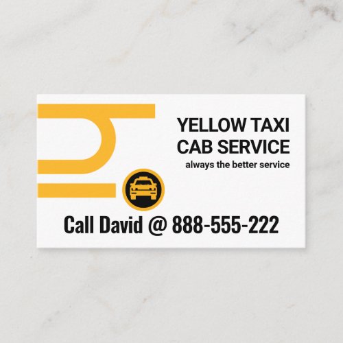 Hi Greeting Yellow Taxi Car Business Card