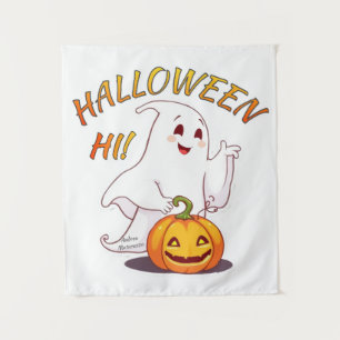 Hi ! Halloween Tapestry