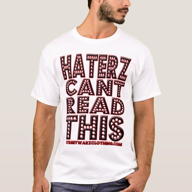 hi HATER HIP HOP t shirt (Front)