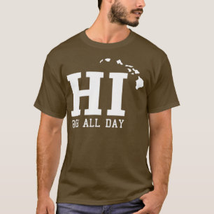 HI Hawaii 808 All Day Hawaiian Vintage Oahu Maui T-Shirt