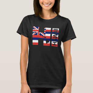 HI Hawaii Islands Hawaiian Flag Beach T-Shirt
