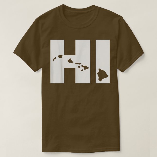 Hi Hawaii Map 1498  T-Shirt (Design Front)