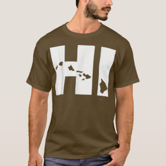 Hi Hawaii Map 1498 T-Shirt