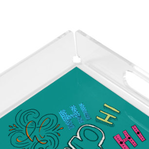 Hi Hello Hand Lettering Design Tray