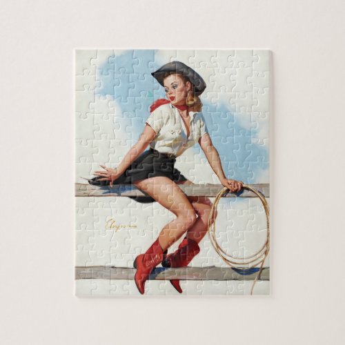 Hi_Ho Pin Up Art Jigsaw Puzzle