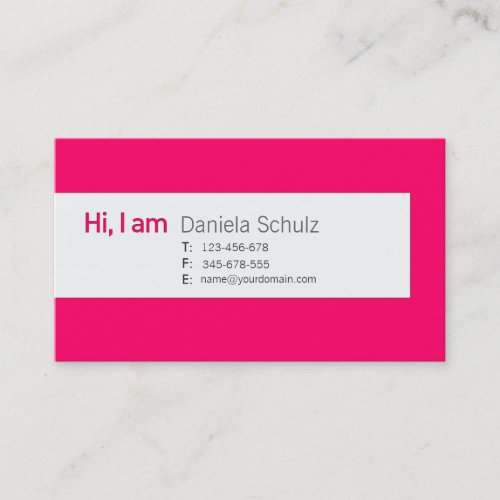 Hi I am _ Business Cards for Dating