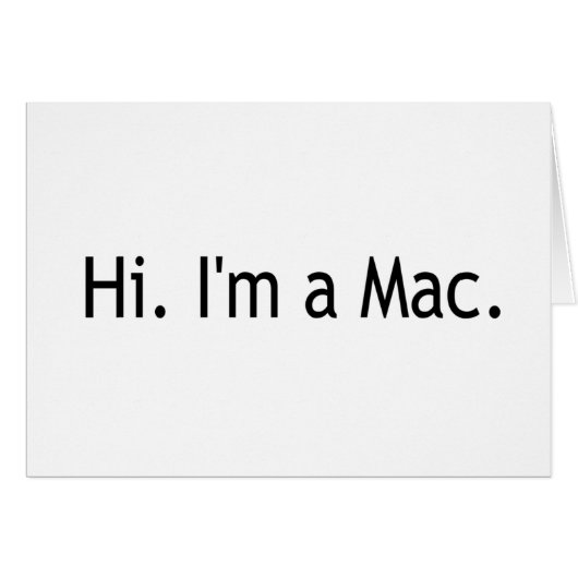 Hi I'M A Mac Cards (Front Horizontal)