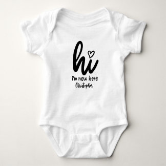 Hi, I'm New Here Baby Baby Bodysuit